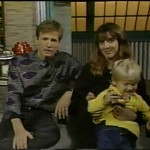 Alan Hunter and Martha Quinn with Alan's son on MTV set. Photo courtesy of Martha Quinn, VJ.