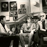 JJ Jackson with Lily Tomlin and Steve Martin. Photo courtesy of Jeff Bass, Chyron/Graphics Operator for MTV, 1984-1991.